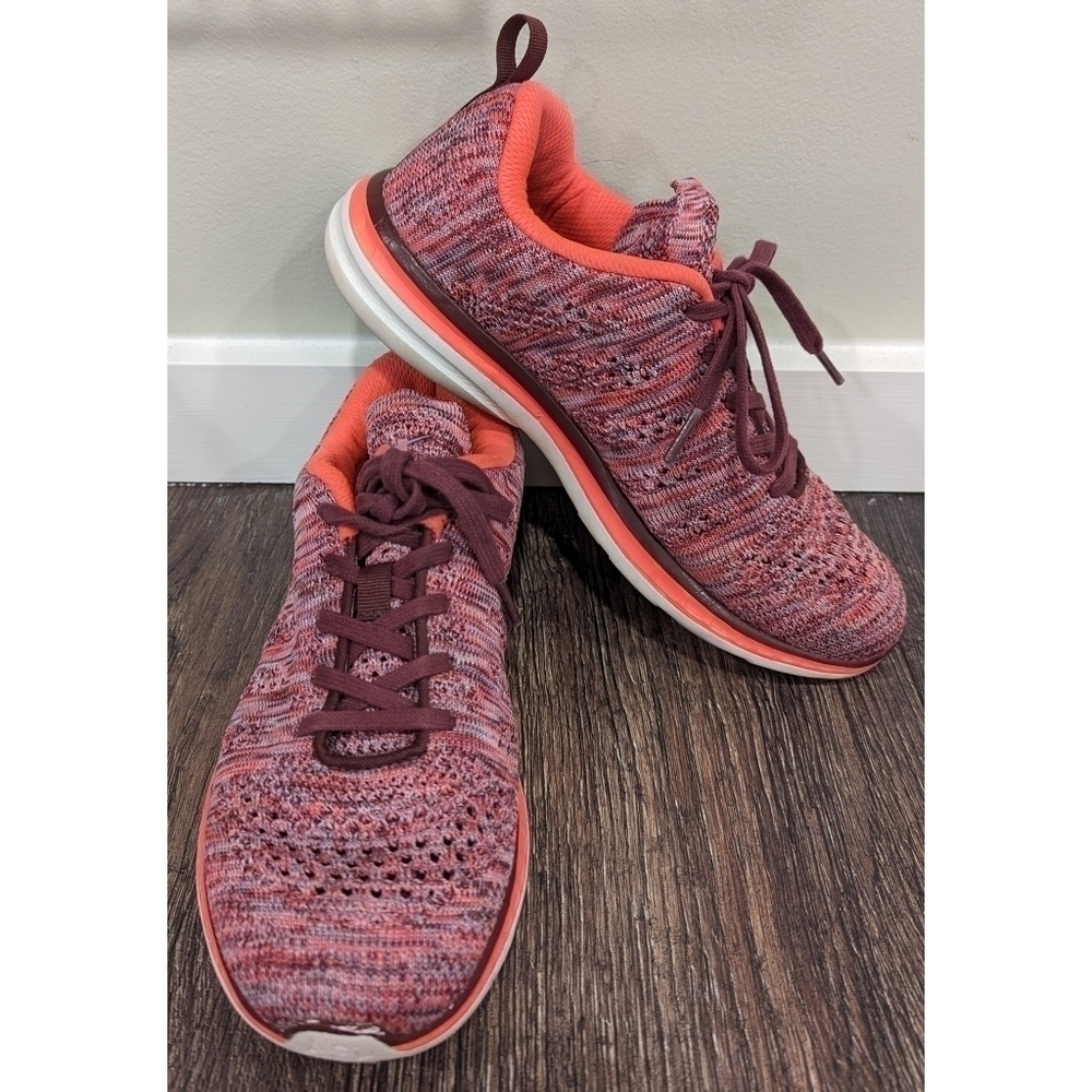 APL Techloom Pro Propelium Pink Orange Lace Up Sneakers Size 7